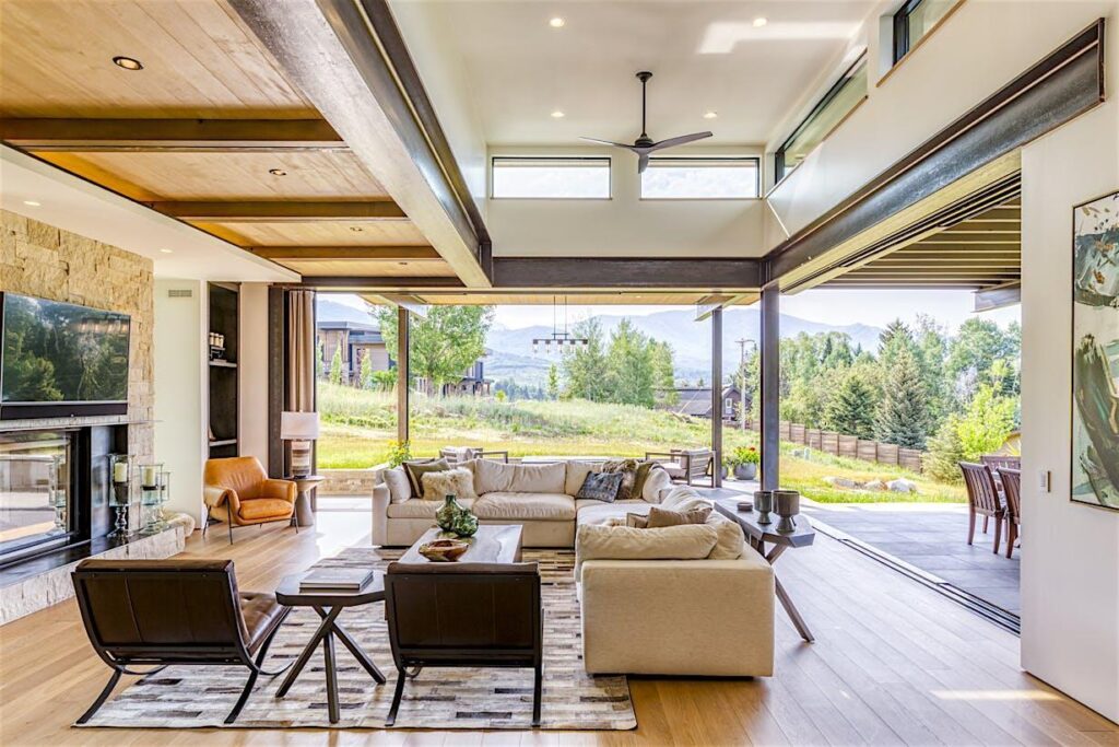 Spacious living room addition that increases usable square footage and enhances home value.