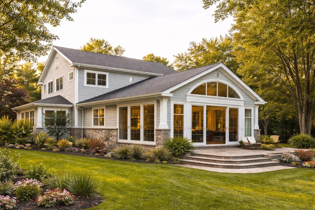 Professionally built home addition that enhances curb appeal and increases property value.