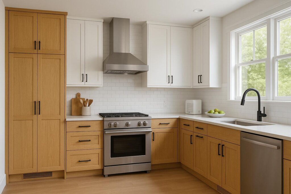 Modern Florida kitchen with durable cabinetry designed for humid conditions