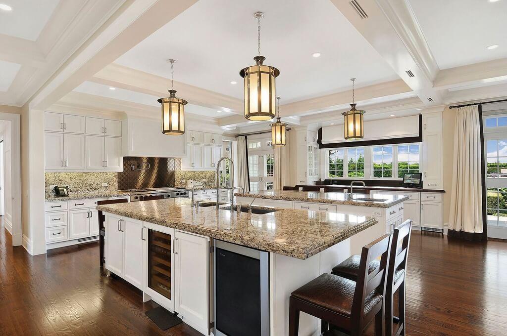 Luxury kitchen with granite countertops that enhance home value and visual appeal.