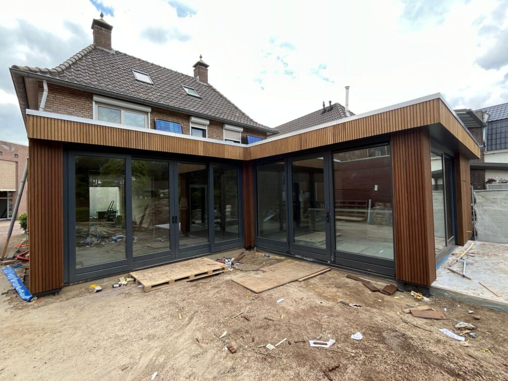 Modern home addition being constructed to expand living space and increase property value.