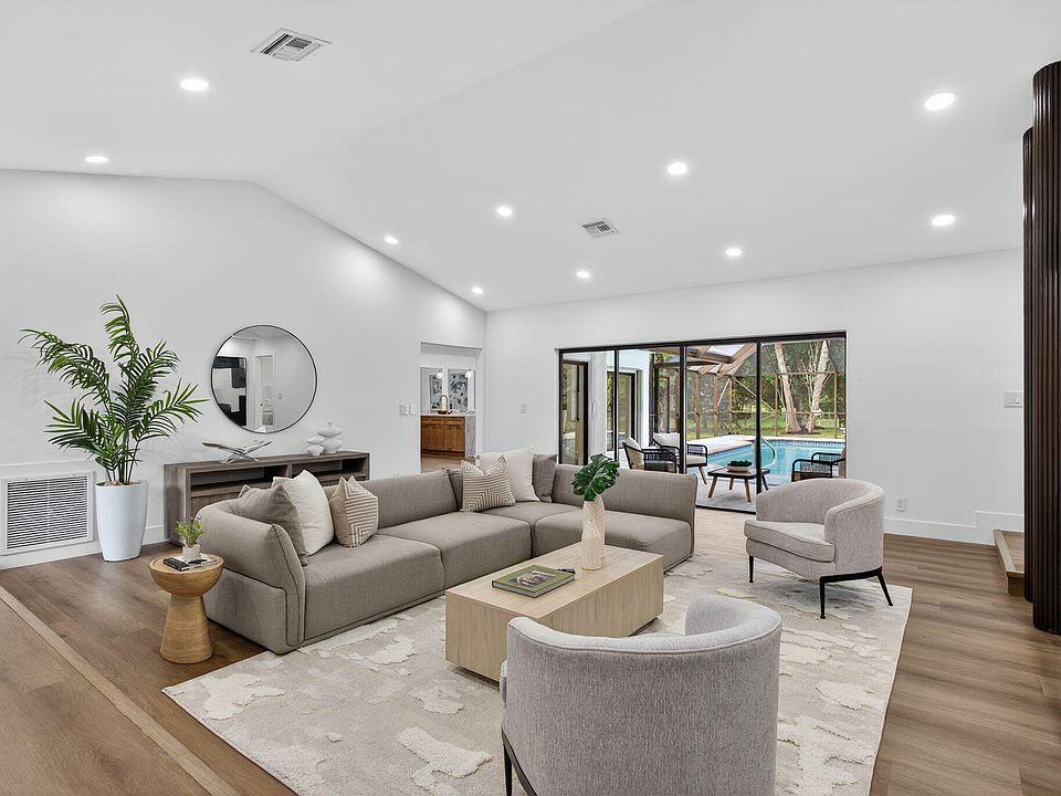 Stylish modern Florida home interior combining durable materials and contemporary finishes