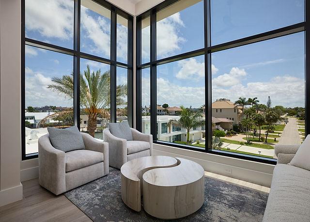 Modern Florida home featuring energy-efficient windows and timeless interior design