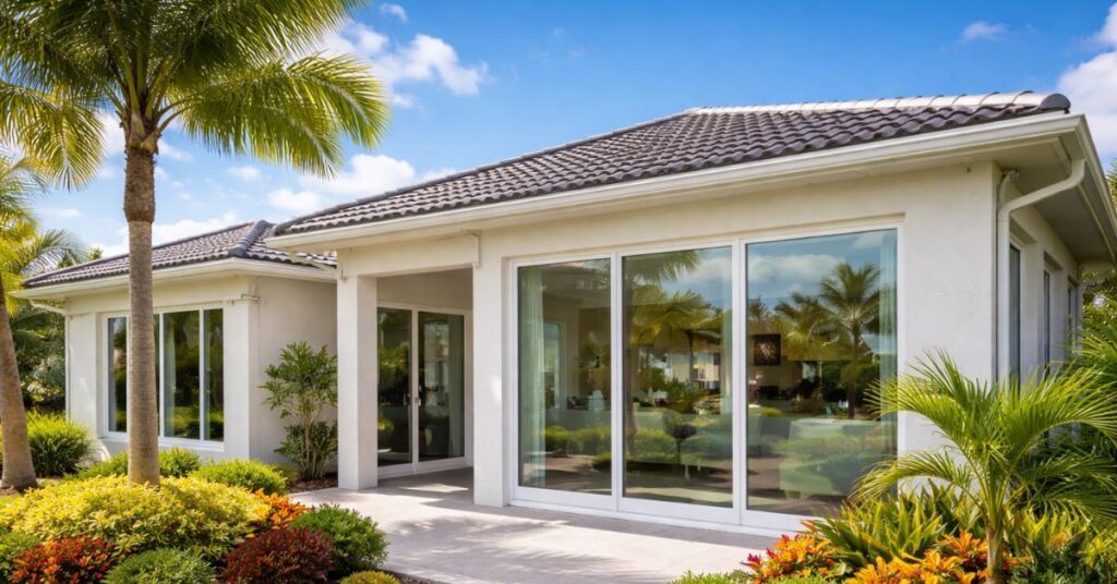 Modern Florida home with impact-resistant windows and quality exterior doors